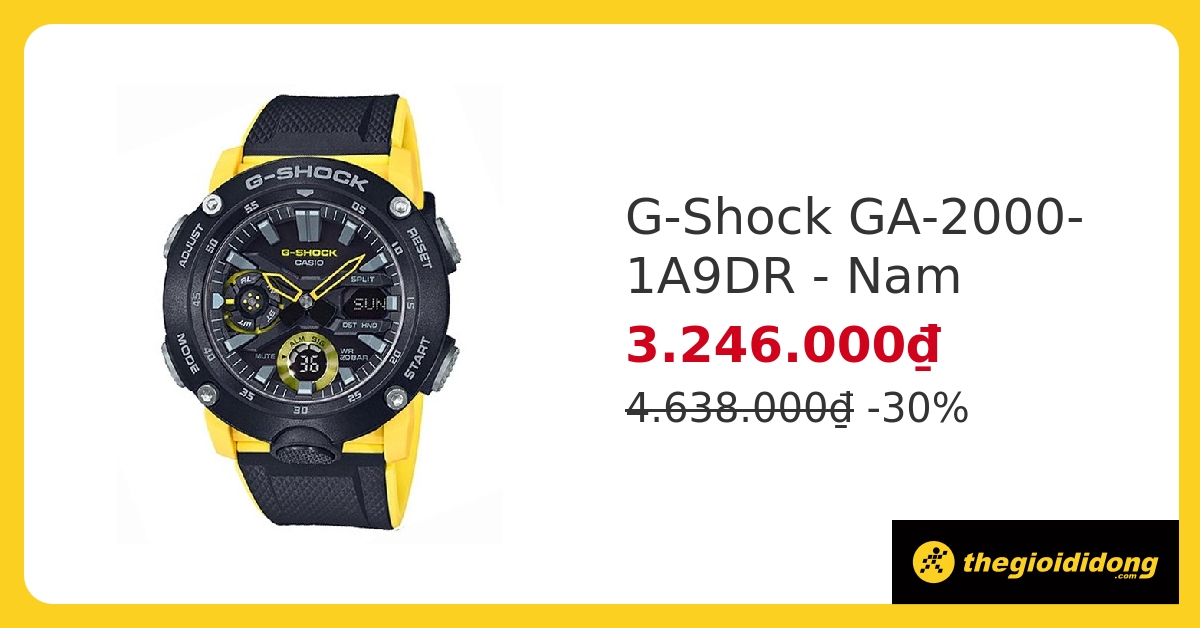 Đồng hồ Nam G-Shock GA-2000-1A9DR