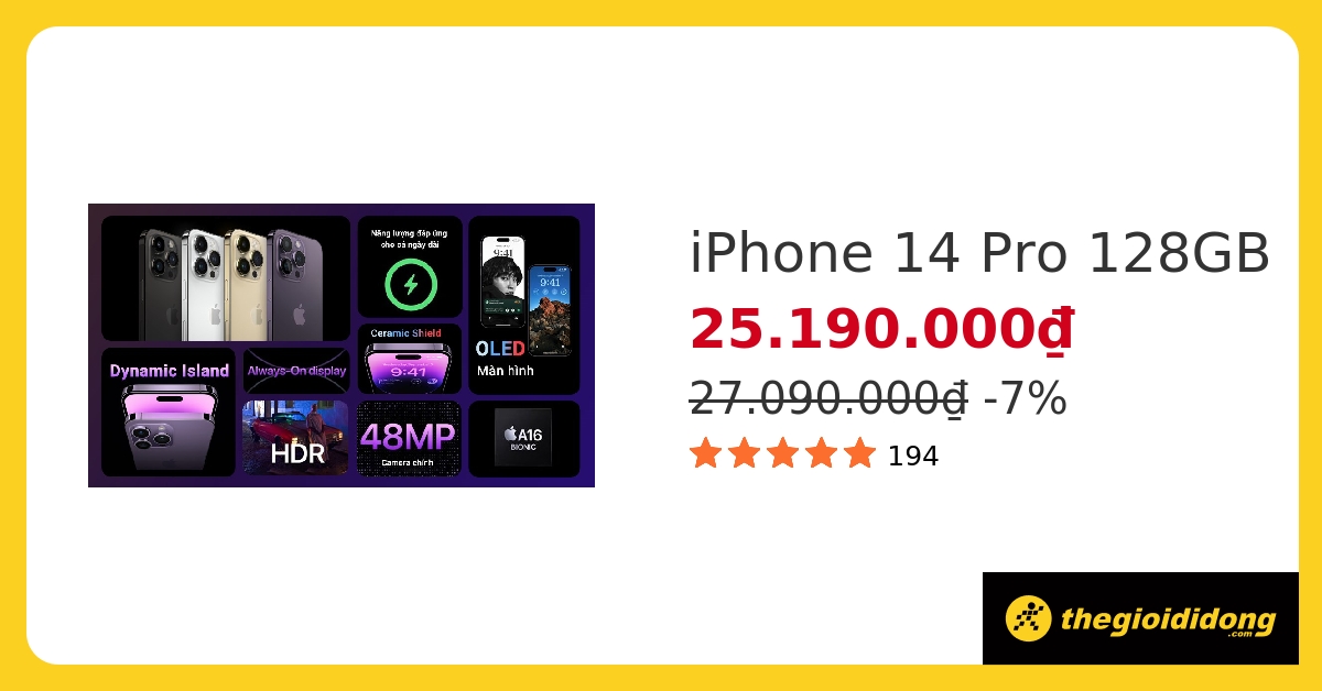 Thông tin iphone 14 pro 128gb giá bao nhiêu không thể bỏ qua