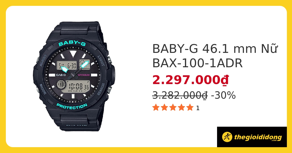Đồng hồ BABY-G 46.1 mm Nữ BAX-100-1ADR
