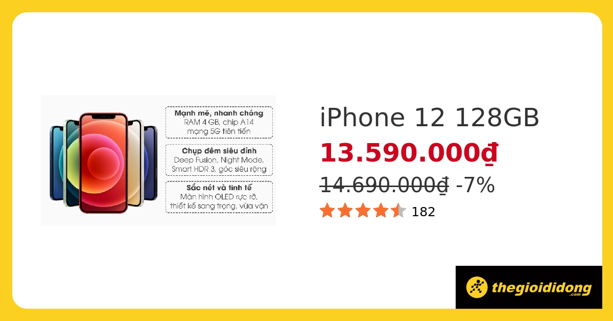 iPhone 12 128GB bao nhiêu tiền tại TP.HCM?
