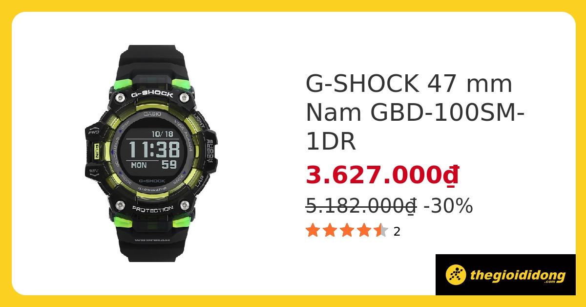 Đồng hồ G-SHOCK 47 mm Nam GBD-100SM-1DR