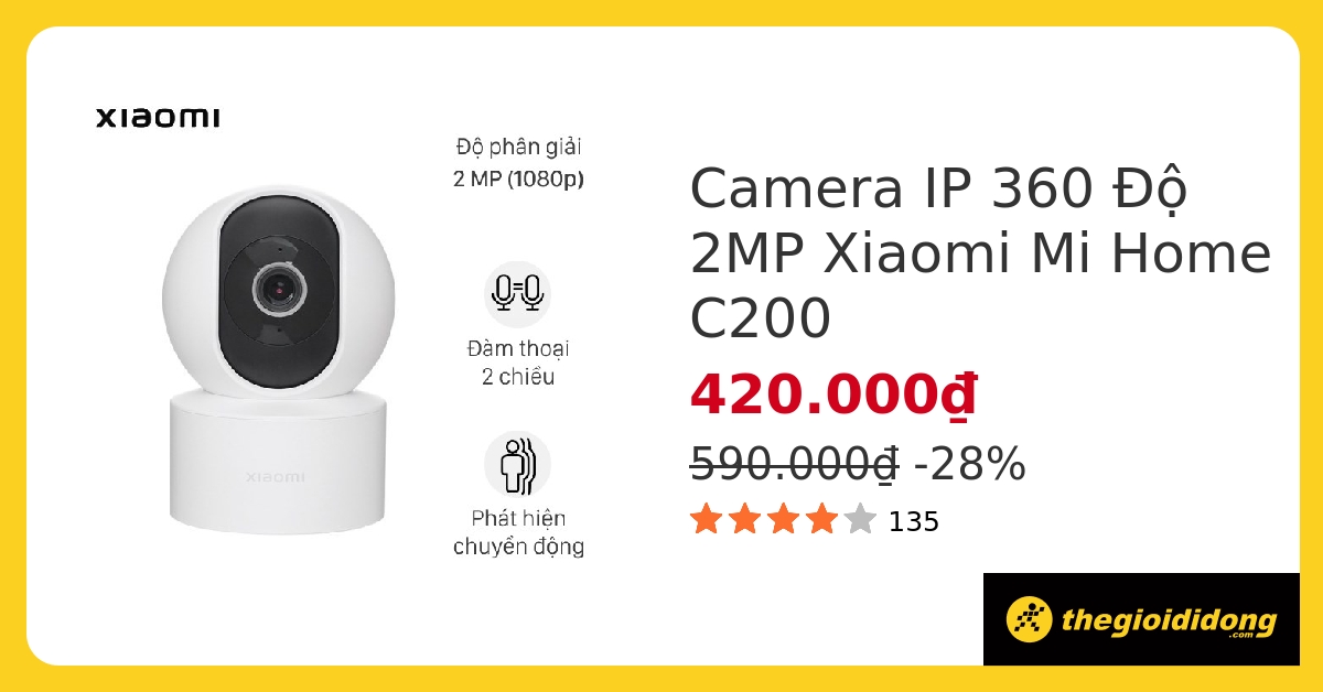 Xiaomi Smart Camera C200 chính hãng, giá tốt