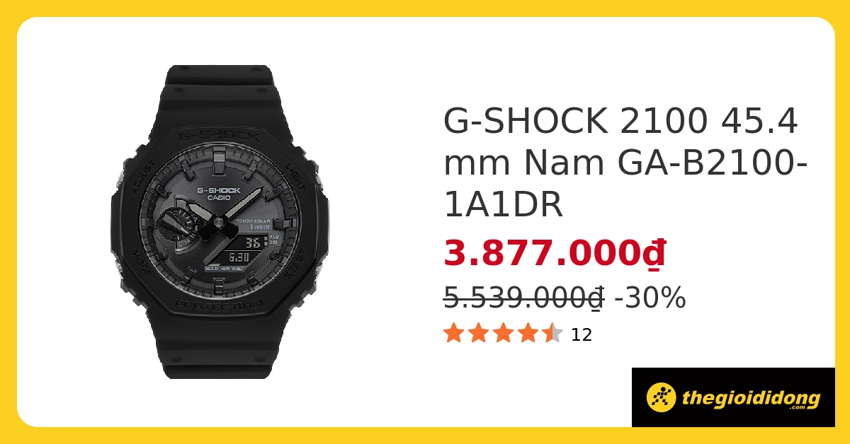 Đồng hồ G-SHOCK 45.4 mm Nam GA-B2100-1A1DR