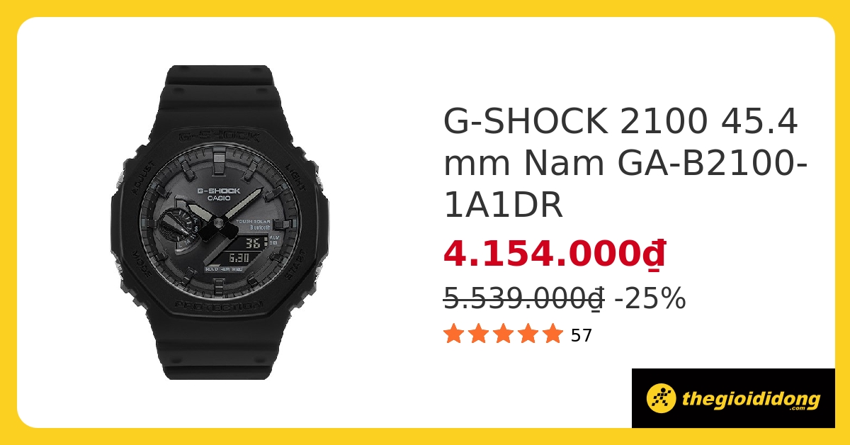 Đồng hồ G-SHOCK 45.4 mm Nam GA-B2100-1A1DR