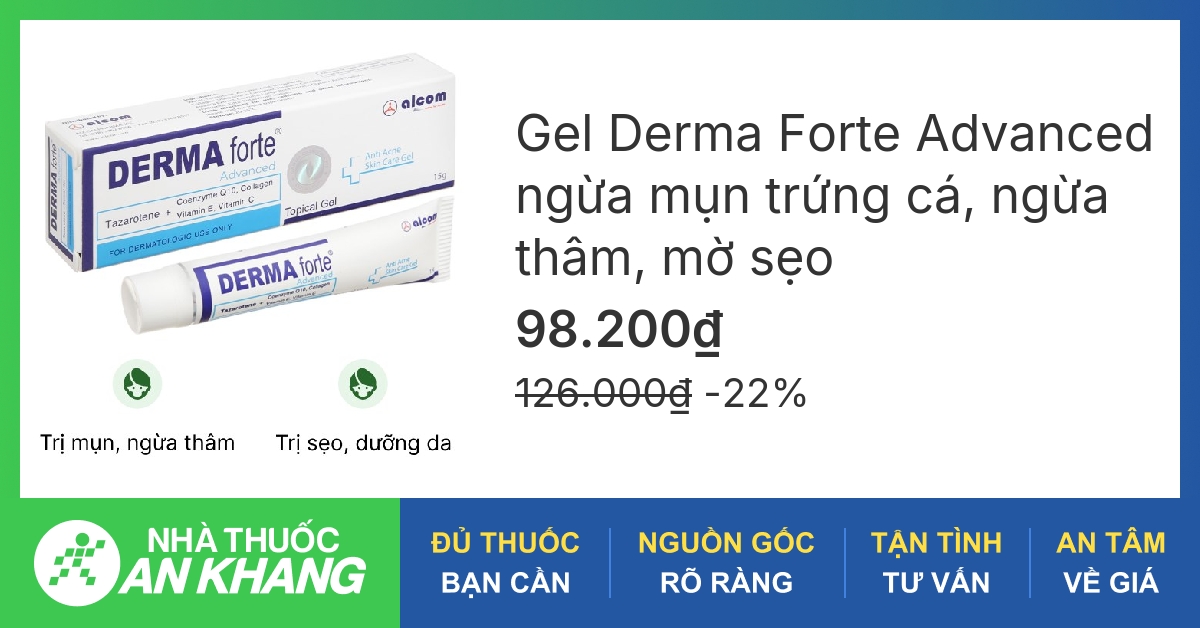 Những phương pháp trị thâm mụn derma forte hiệu quả nhất