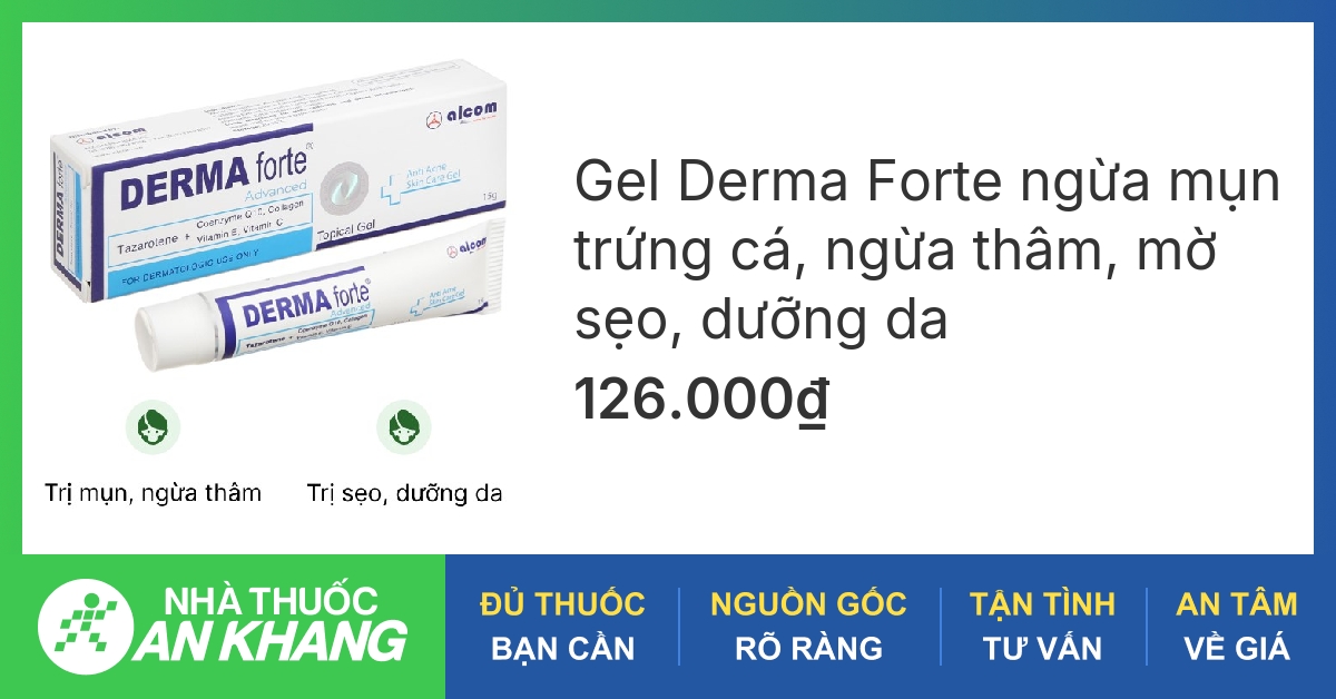 Trị thâm mụn derma forte có hiệu quả không?