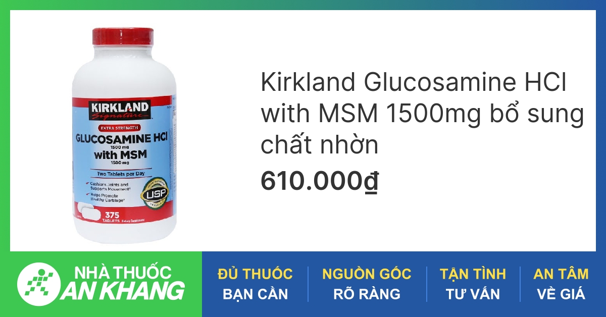 Thuốc glucosamine hcl 1500mg with msm 1500mg có công dụng gì?