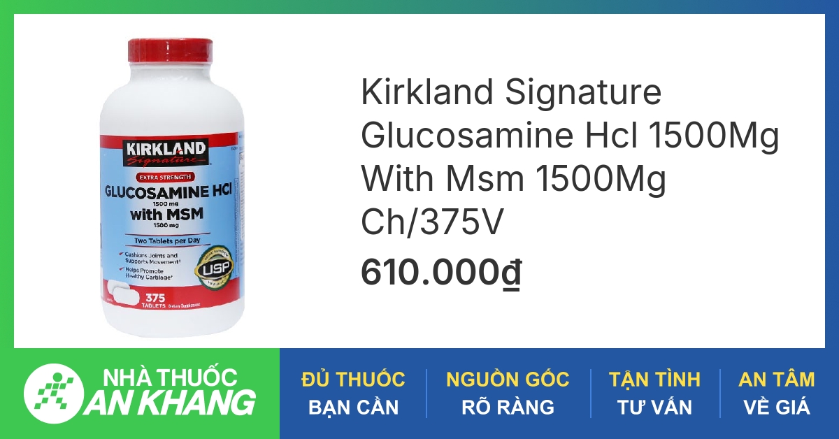 Thuốc glucosamine Kirkland có tác dụng gì và dùng để điều trị bệnh gì?