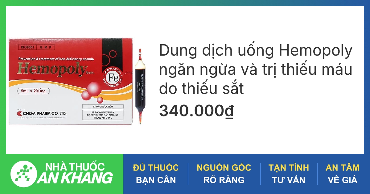 Thuốc bổ sung sắt hemopoly có tác dụng gì?