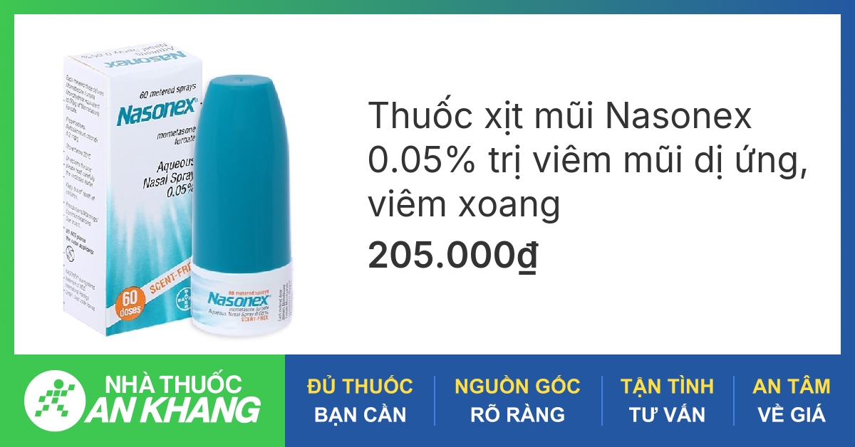 Thuốc xịt mũi Nasonex có thể sử dụng được cho trẻ em dưới 2 tuổi không?