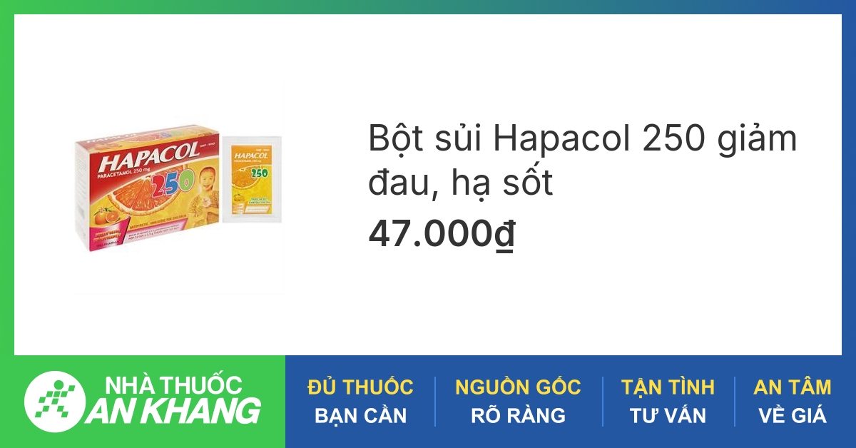 Hapacol 250 là loại thuốc gì?
