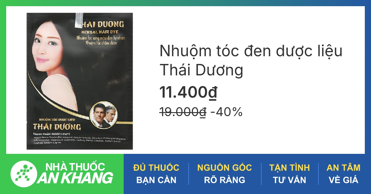 Thuốc nhuộm tóc dược liệu Thái Dương có thành phần chất gì?