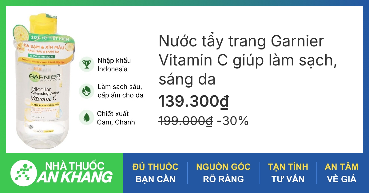 Nước tẩy trang garnier vitamin C có kích ứng da không?
