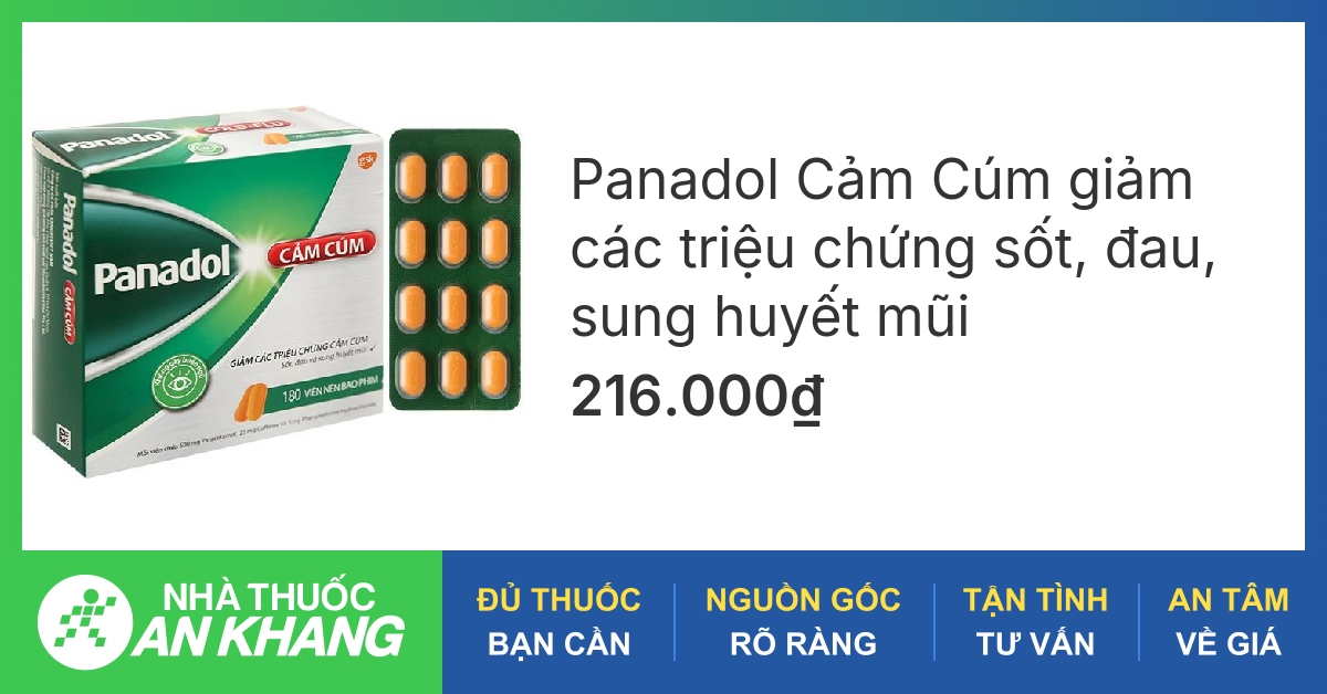 Panadol được sử dụng để trị những triệu chứng gì?
