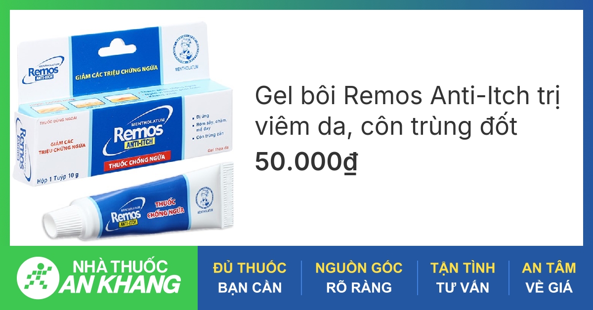 Thuốc bôi ngứa Remos có tác dụng trị được những vết côn trùng cắn nào?
