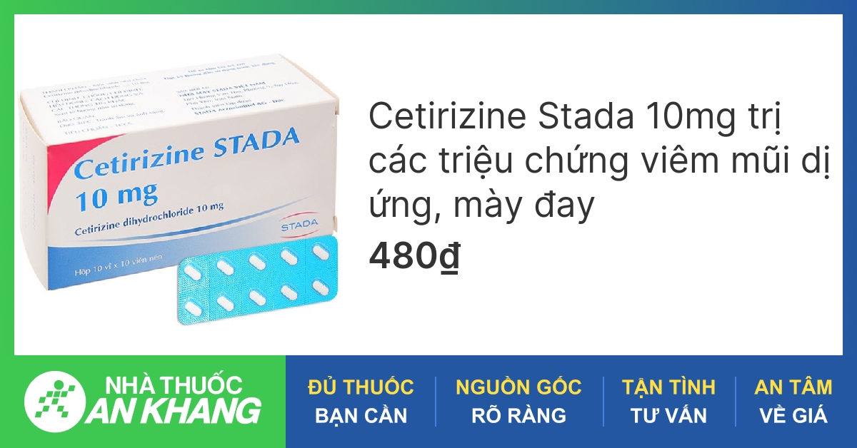 Cetirizine là thuốc kháng Histamine được sử dụng để điều trị những triệu chứng nào?
