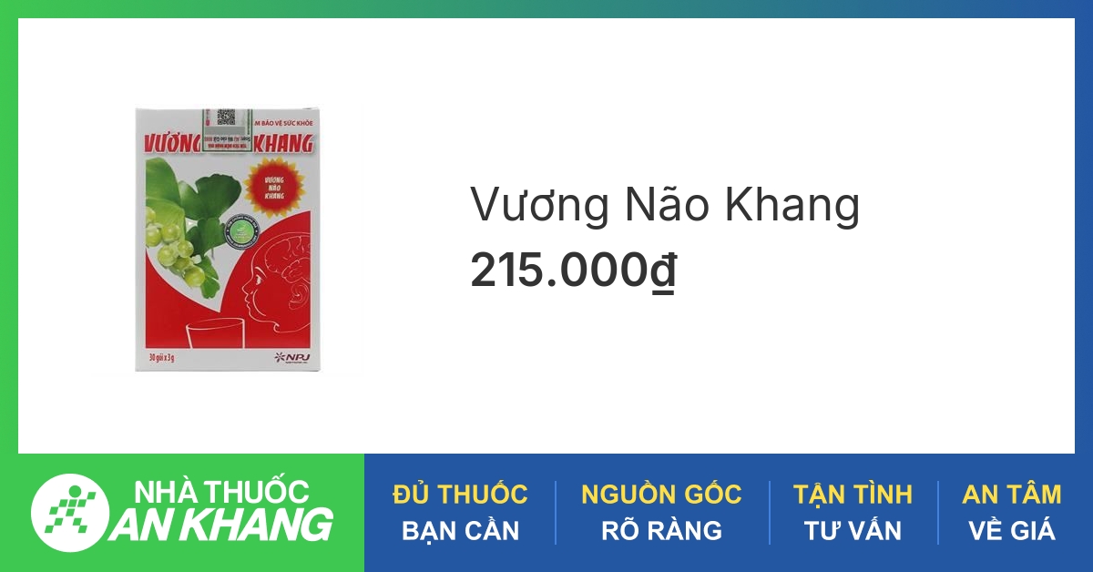 Hiệu quả khi dùng cốm vương não khang theo thời gian.