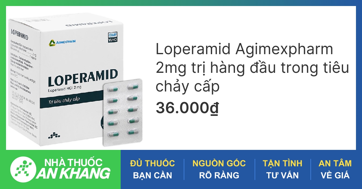 Thông tin về thuốc loperamide 2 mg liều dùng và tác dụng