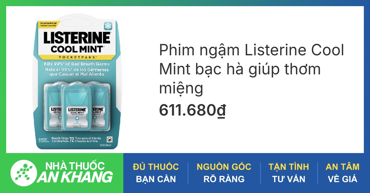 Sản phẩm nước xịt thơm miệng Listerine có an toàn không?
