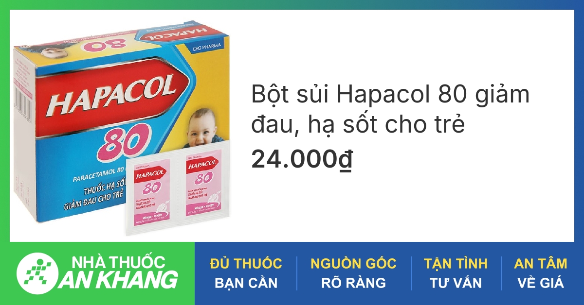 Hapacol 80mg có hoạt chất chính là gì?
