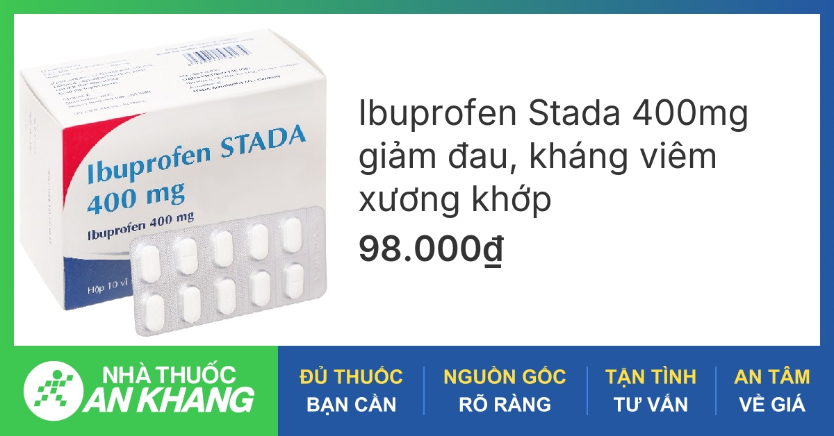 Công dụng chính của thuốc ibuprofen 400mg là gì?
