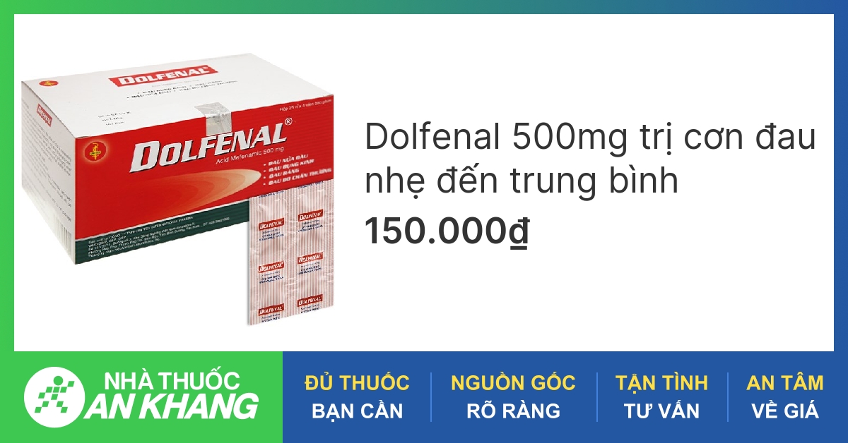 Dolfenal có tác dụng giảm đau bụng kinh không?
