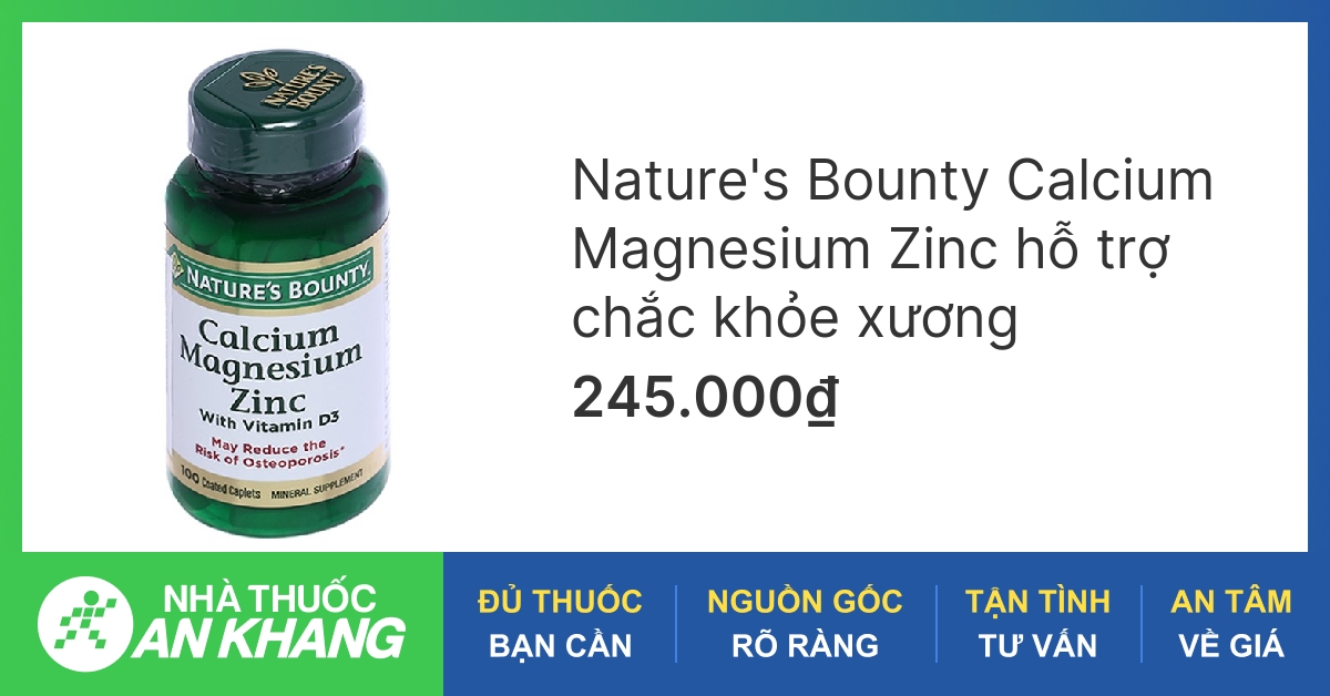 Các loại calcium magnesium zinc vitamin d3 giá tốt nhất