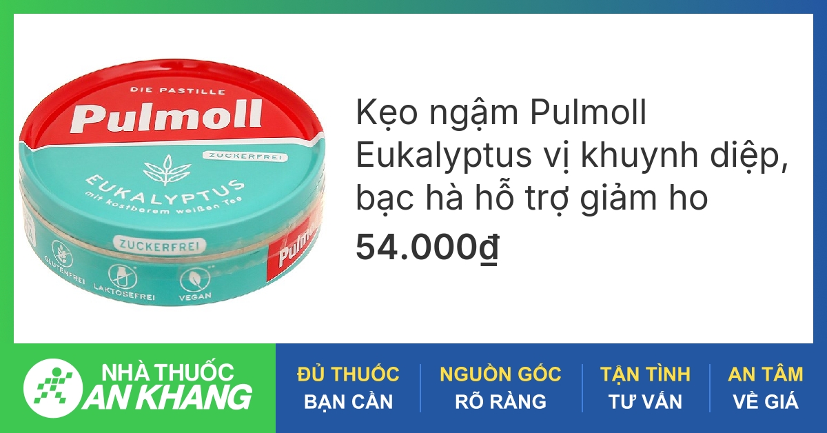 Tìm hiểu về thành phần và công dụng của kẹo Pulmoll bạc hà?