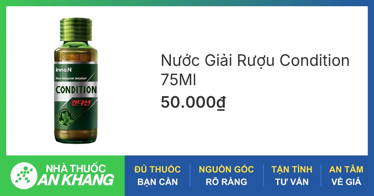 Làm thế nào để mua Nước giải rượu Condition và giá bao nhiêu?
