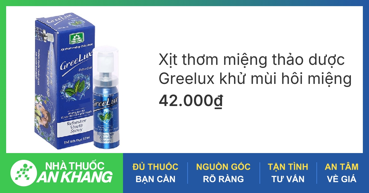 Xịt thơm miệng Greelux có thành phần từ loại thảo dược nào?