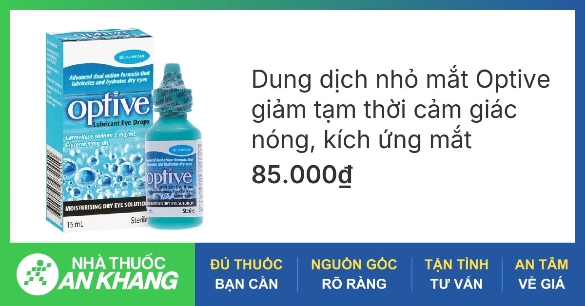 Thuốc nhỏ mắt Optive có thành phần chính là gì?