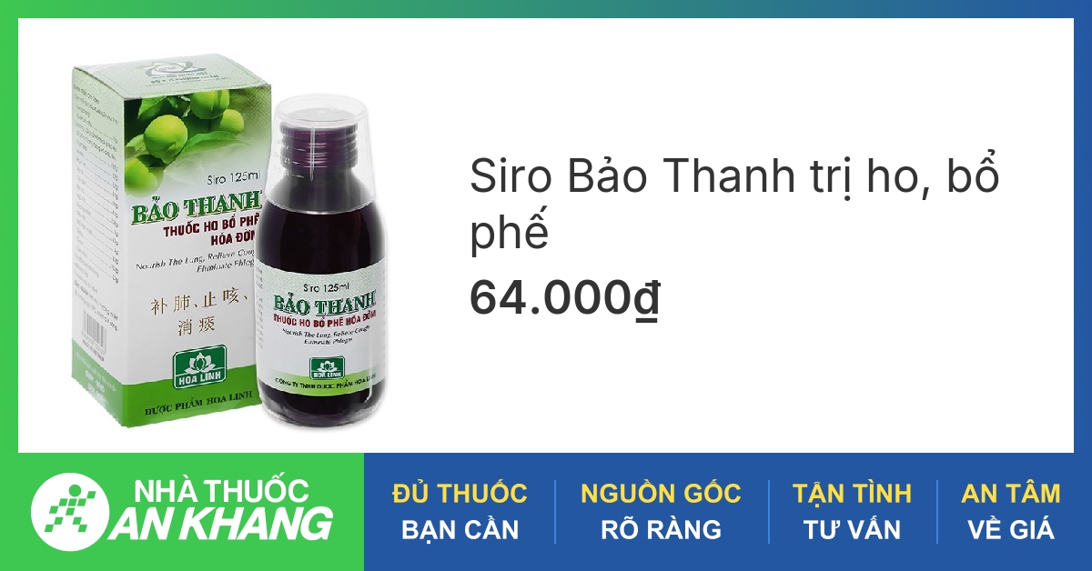 Thuốc ho Bảo Thanh 125ml có tác dụng gì và sử dụng trong trường hợp nào?