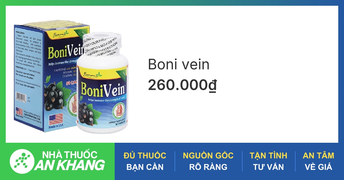 Thuốc BoniVein có tác dụng giảm tĩnh mạch suy giãn và trị chứng trĩ không?