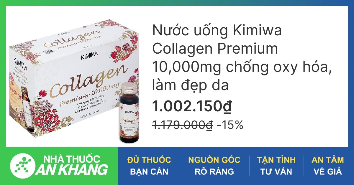 Kimiwa Collagen có chứa bao nhiêu mg collagen?