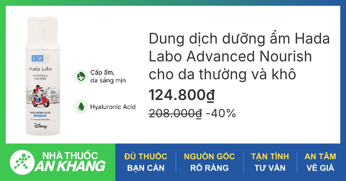 Dung dịch dưỡng ẩm Hada Labo Advanced Nourish cho da thường và khô chai 170ml 04/2023 - Nhathuocankhang.com