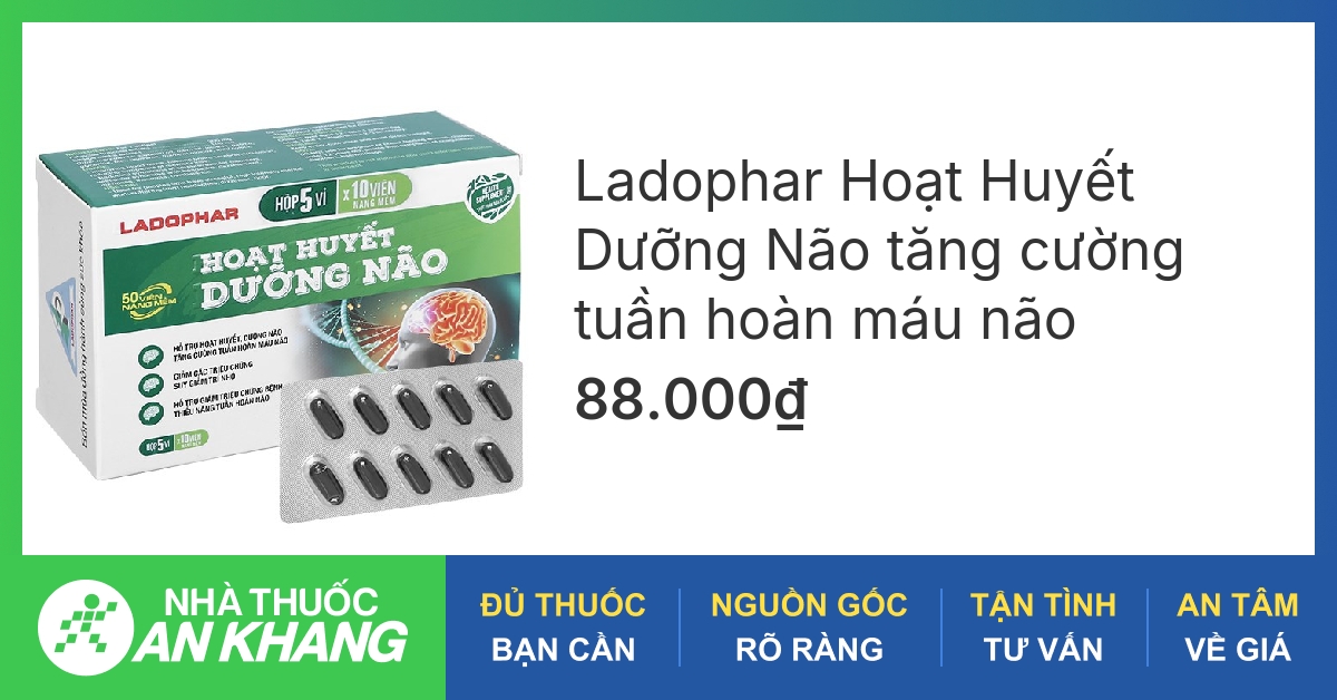 Thành phần chính của Hoạt Huyết Dưỡng Não Ladophar là gì?
