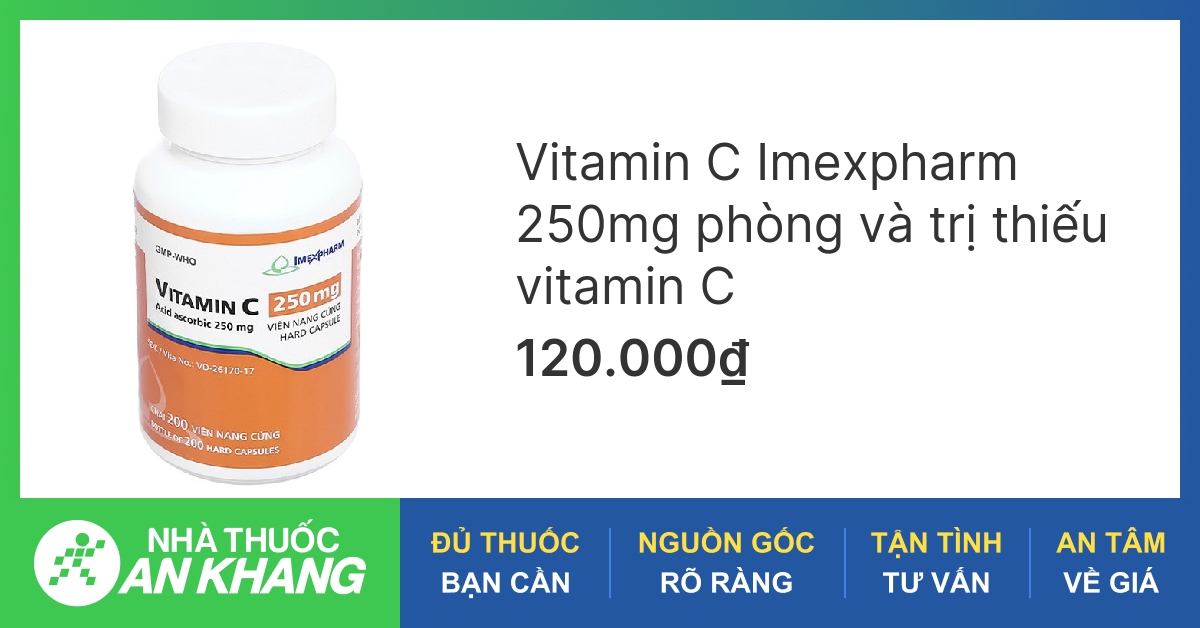 Thuốc điều trị bệnh nào có chứa 200mg vitamin C?
