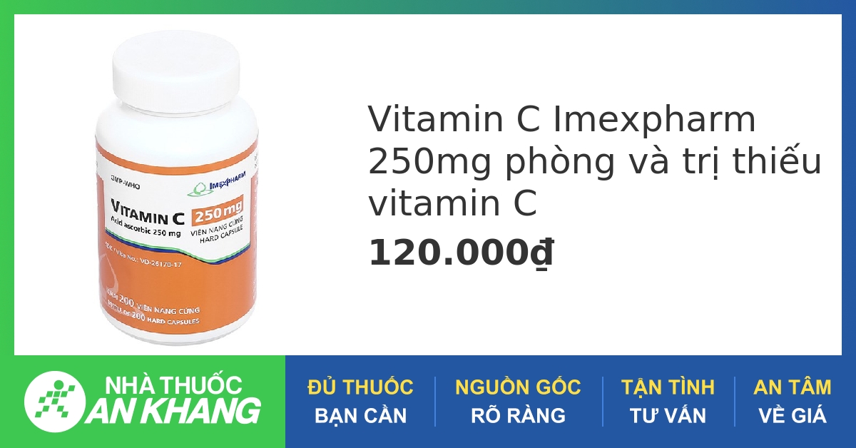 Thuốc điều trị bệnh nào có chứa 200mg vitamin C?
