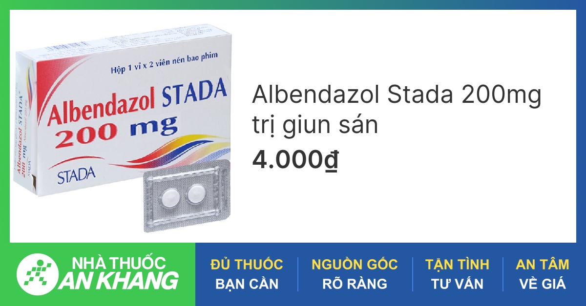 Công dụng và liều dùng của thuốc tẩy giun albendazole 200mg 
