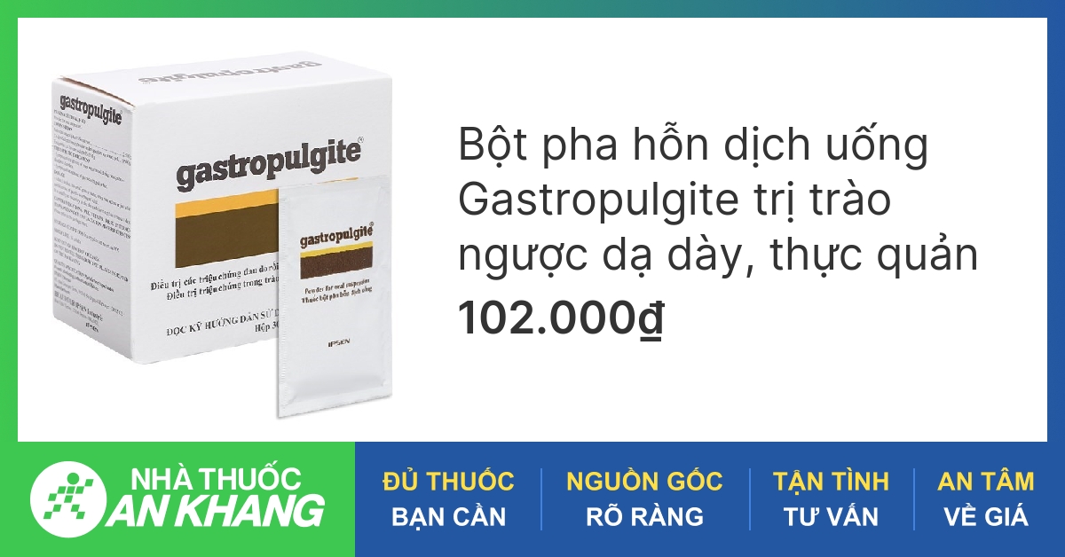 Thuốc trào ngược dạ dày Gastropulgite có thành phần chính là gì?