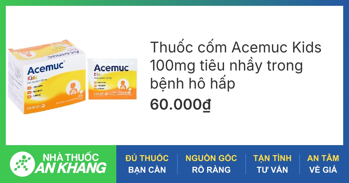 Thuốc ho Acetylcystein 100mg có thành phần chính là gì?
