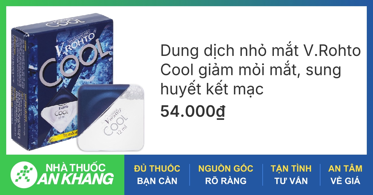 Thuốc nhỏ mắt V. Rohto Cool có thành phần chính là gì?
