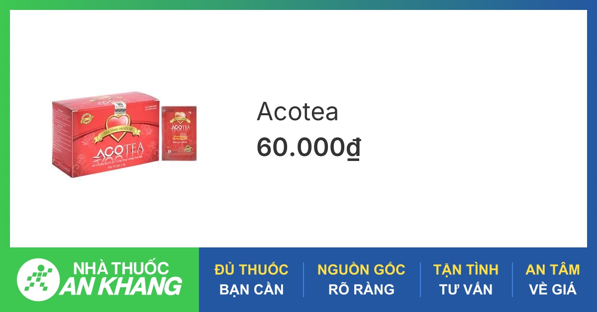 Uống trà tăng huyết áp acotea 