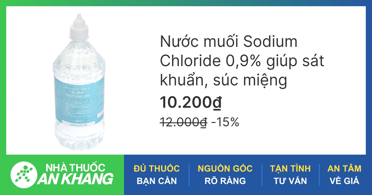 Có những loại natri clorid 0.9% 1000ml nào khác nhau?
