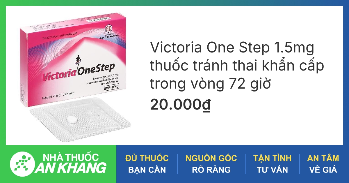 Tìm hiểu về thuốc tránh thai khẩn cấp victoria one step là điều quan trọng