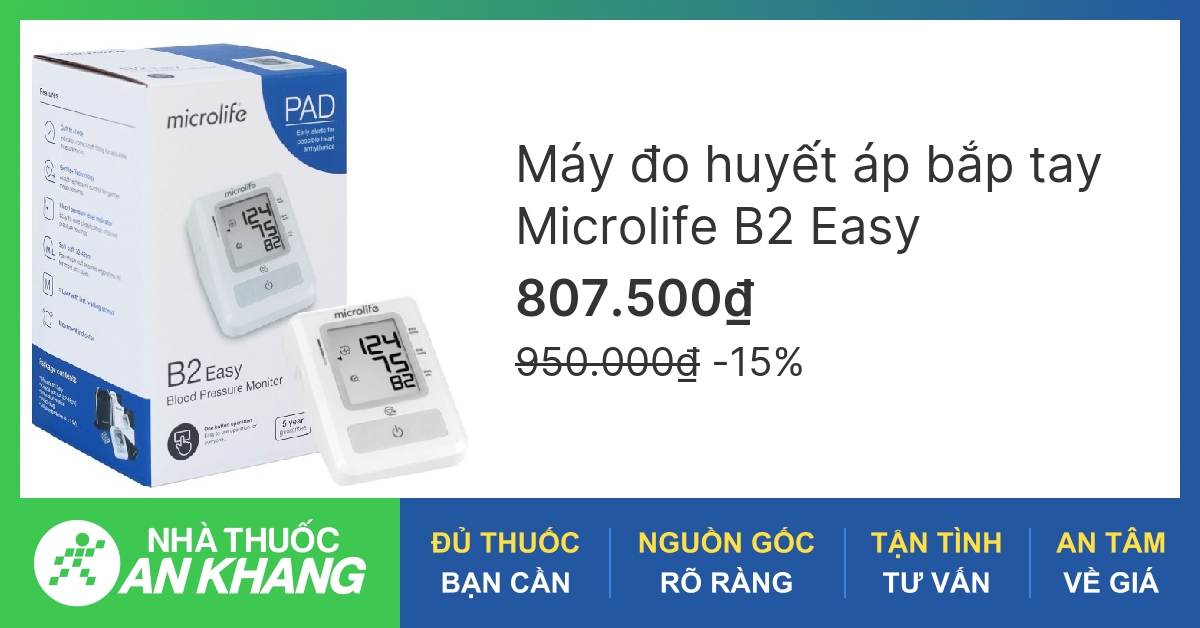 Mua ngay máy đo huyết áp điện tử microlife b2 easy giá tốt nhất tại Việt Nam
