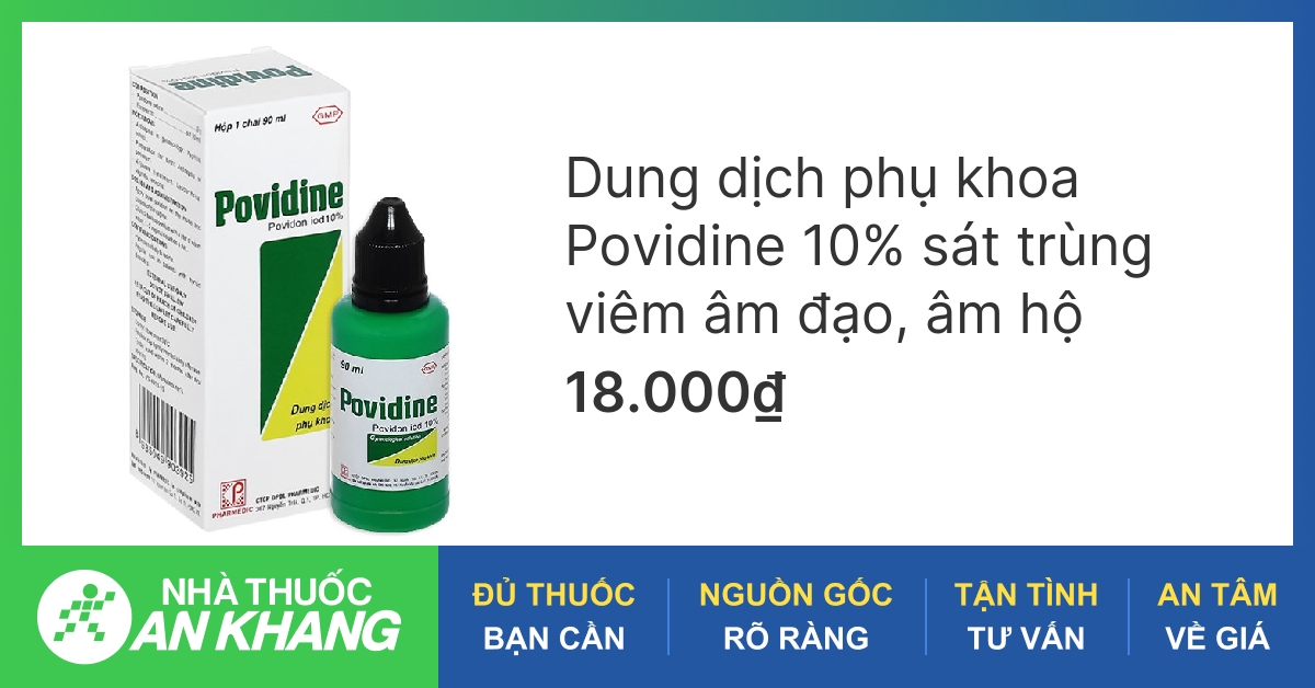 Thành phần hoạt chất trong nước rửa phụ khoa Povidone iodine 10% là gì?
