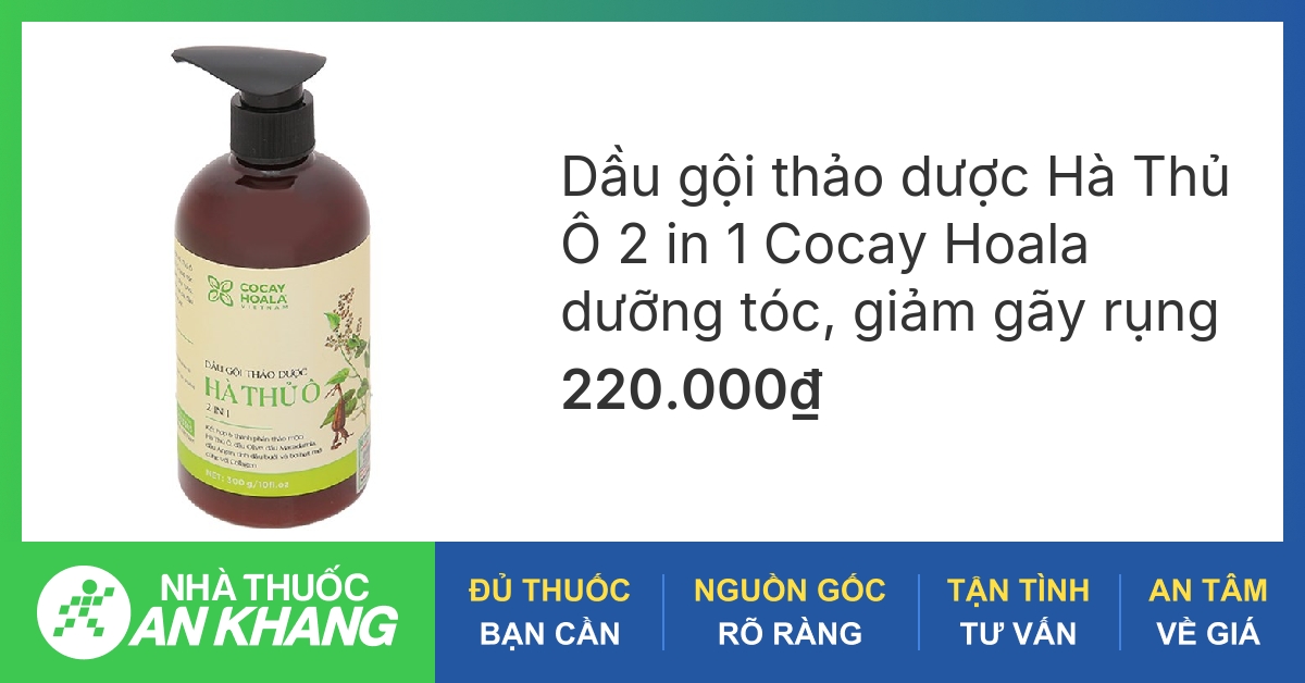 Dầu gội hà thủ ô có thành phần và công dụng gì?