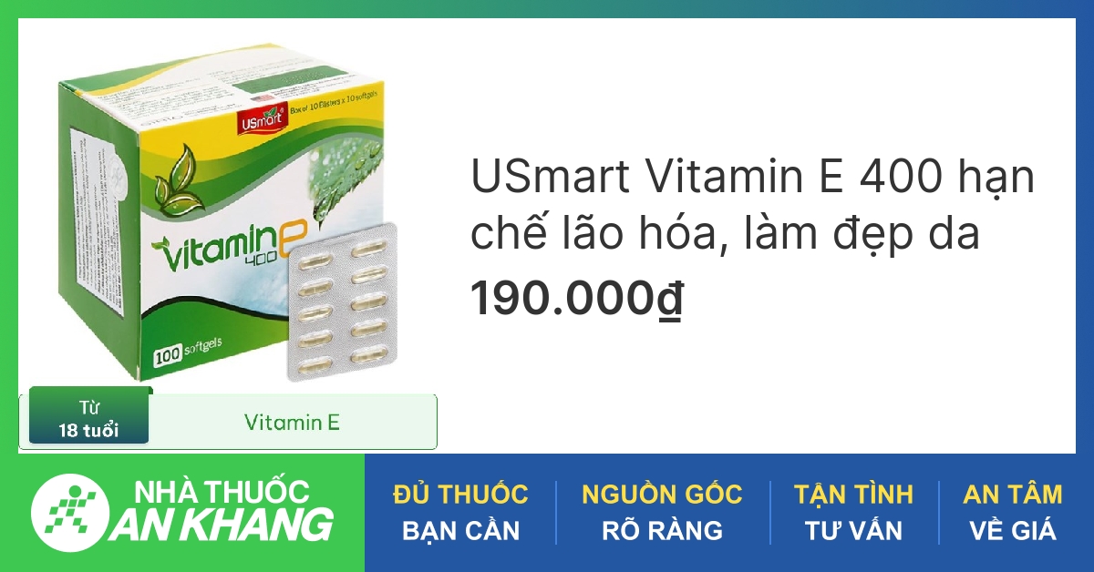 Lợi ích của việc bổ sung Vitamin E-400 Iu cho cơ thể là gì?
