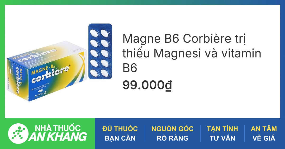 Giá trị dinh dưỡng của vitamin b6 magie 